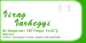 virag varhegyi business card